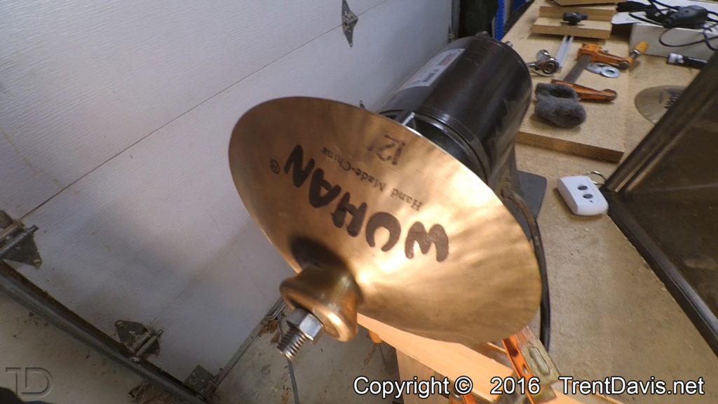 Fig. 11 - Time to start cleaning up the second cymbal.