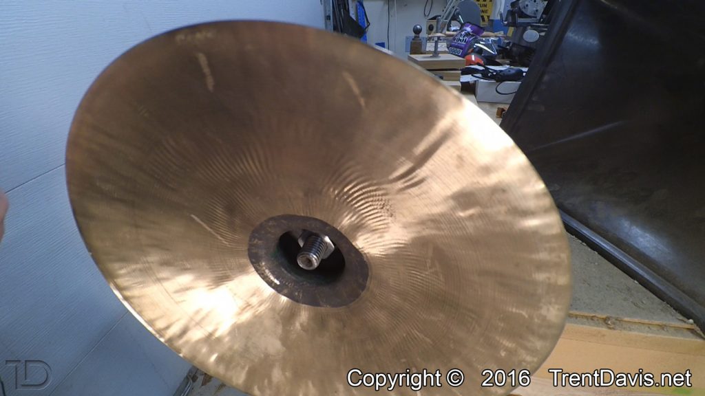 Fig. 13 - the underside of the second cymbal. Before...