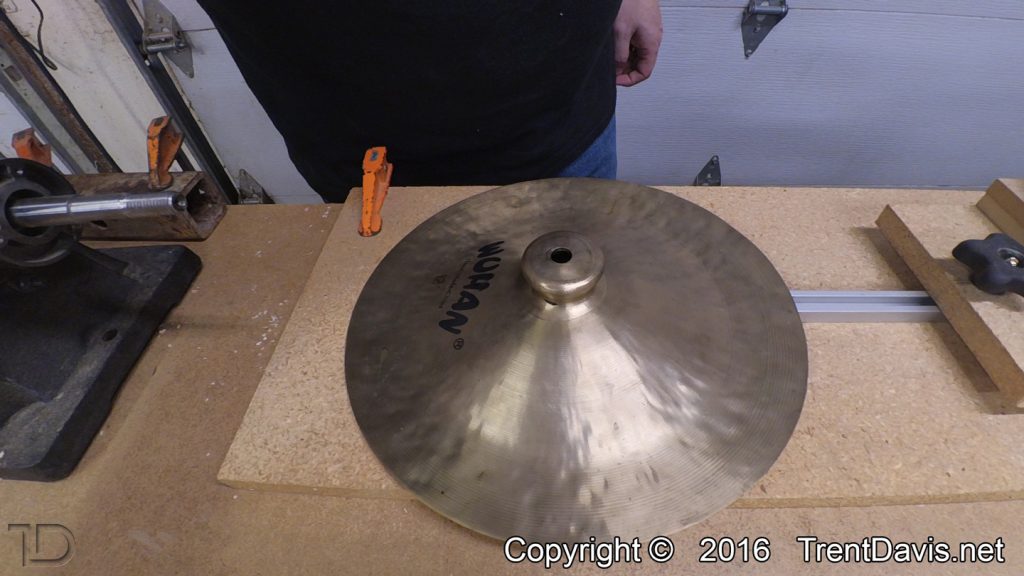 Fig. 1 - One of the unaltered Wuhan "Lion" cymbals.