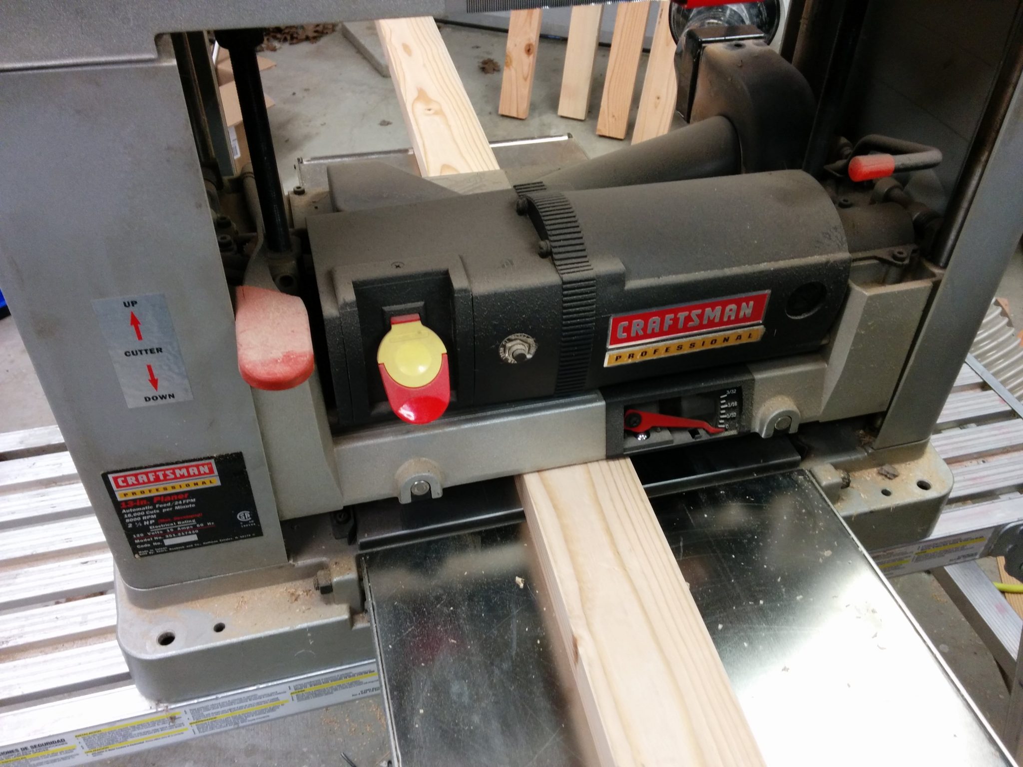 Milling the 4th side on the planer.