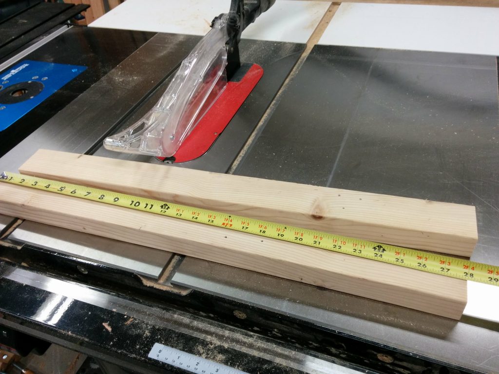 The boards have been cut to 28" long.