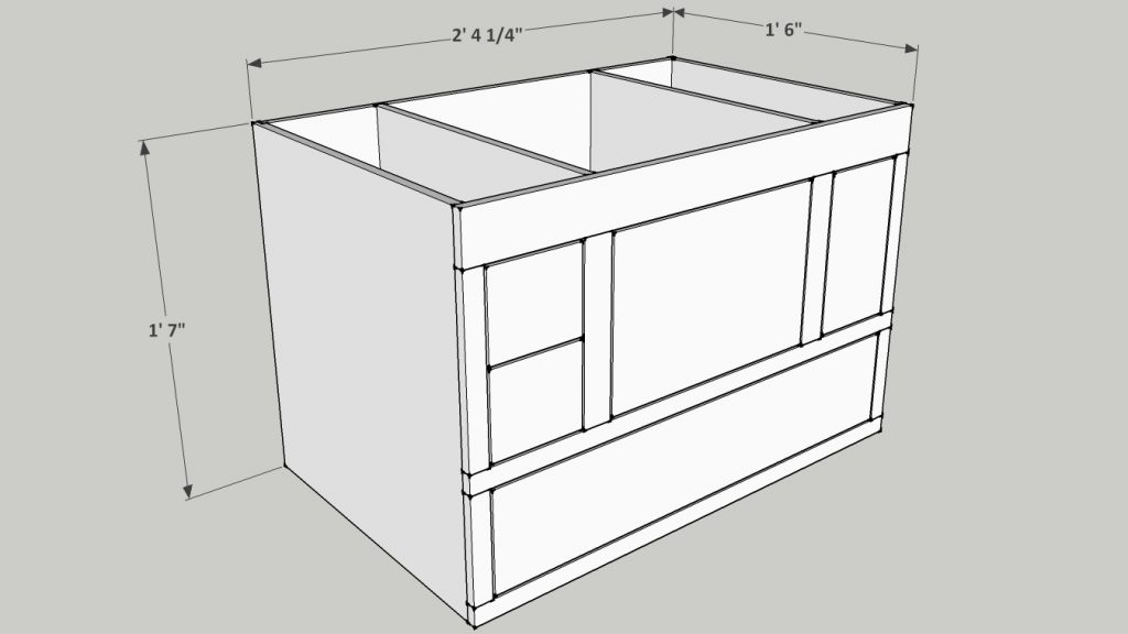 Sketchup plan for the router enclosure.